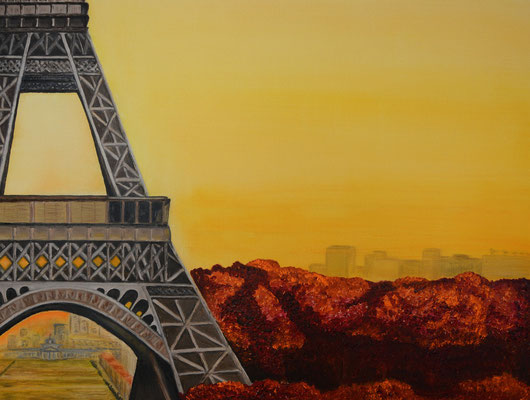 Paris, Öl auf Leinwand, Mixed Media, 60/80cm, 2014