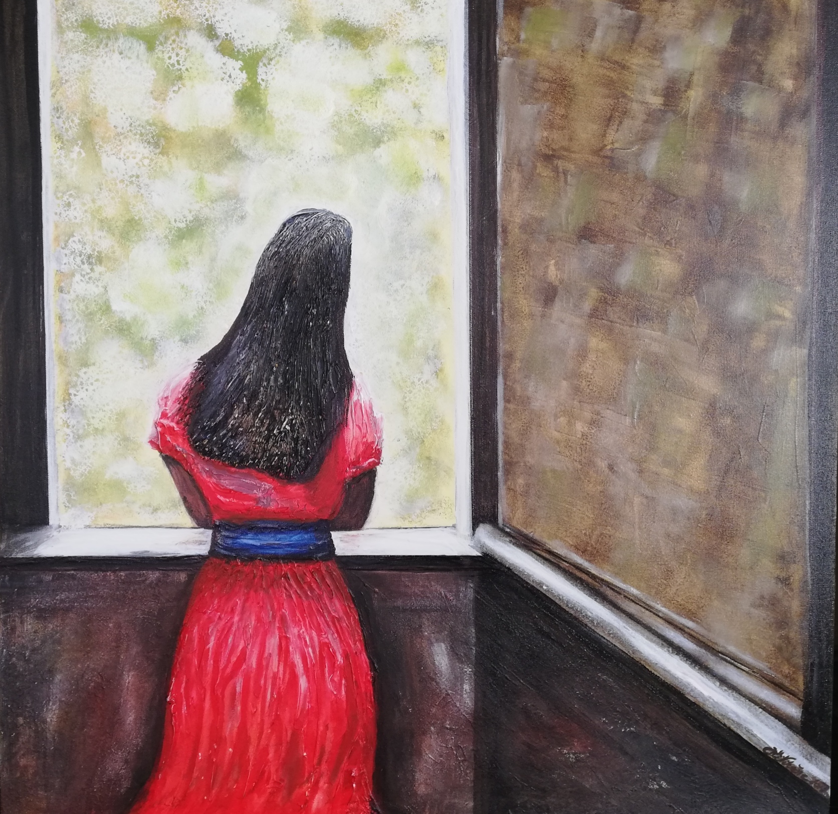 Gedanken sind frei, Acryl auf Leinwand, Mixed Media, 80/80cm,  2018