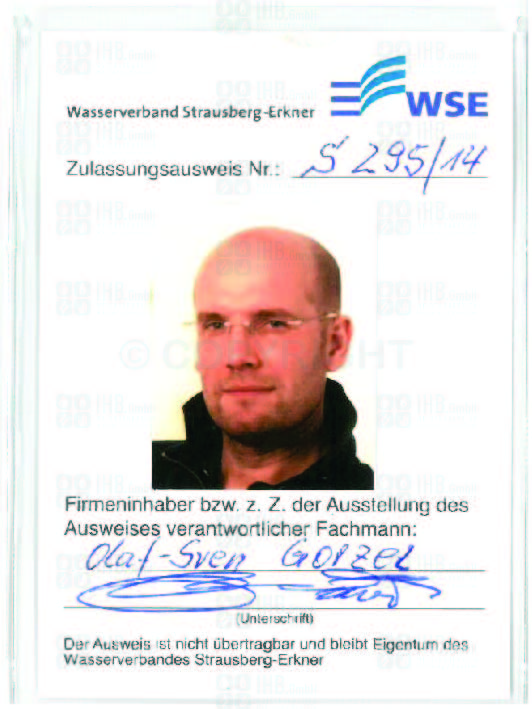 Zulassungsausweis WSE