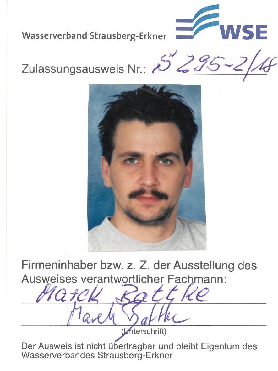 Zulassungsausweis WSE 