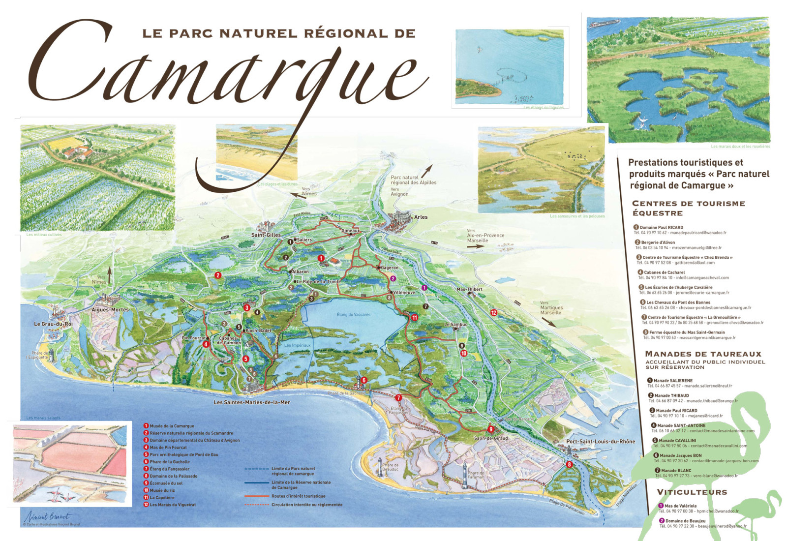 Cartina Della Camargue Francia