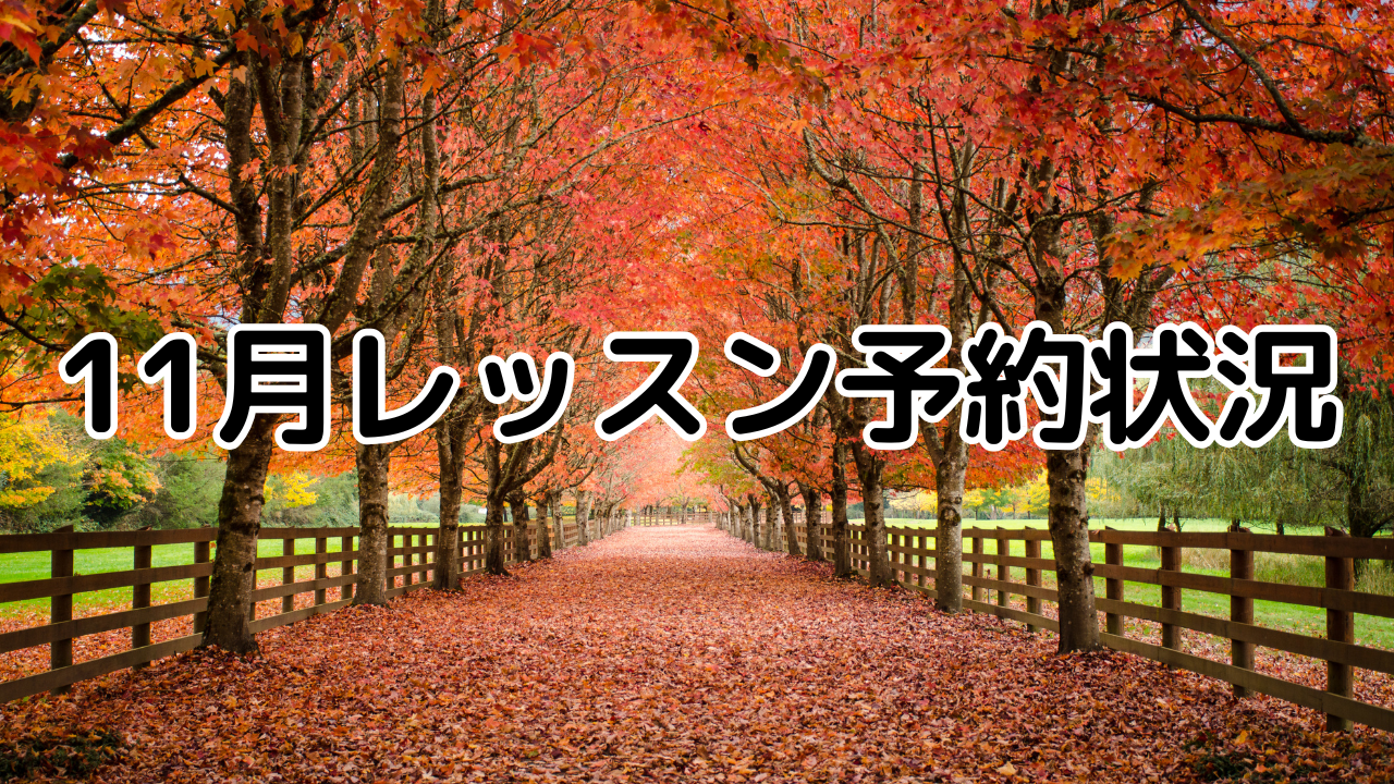 11月レッスン予約状況　裾野市ハルポピュラー音楽教室はフリータイム予約制でストレスフリーに通えます！
