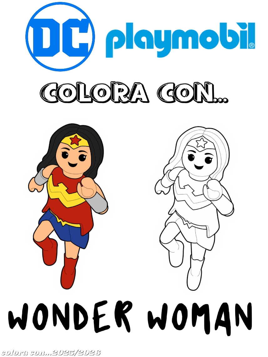 Colora con... Wonder Woman (DC Playmobil)