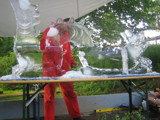 Eiskünstler,Icecarving-Live-Event,Eisschnitzen,Joachim Knorra