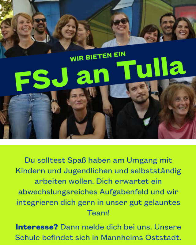 FSJ 25/26 an Tulla - Join our Team!