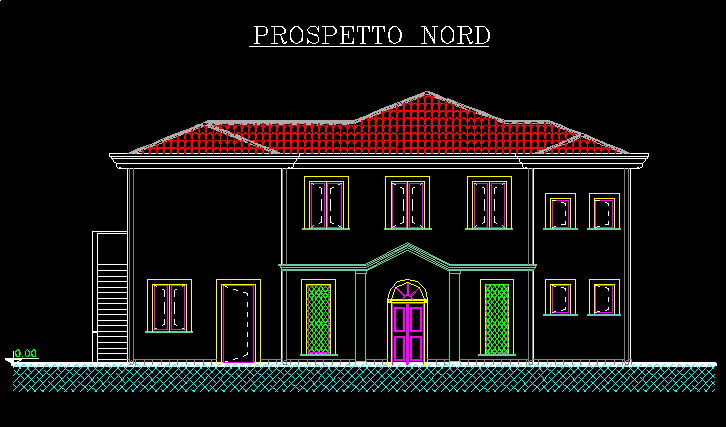 PROSPETTO PRINCIPALE  VILLA DI PROGETTO - ACIREALE