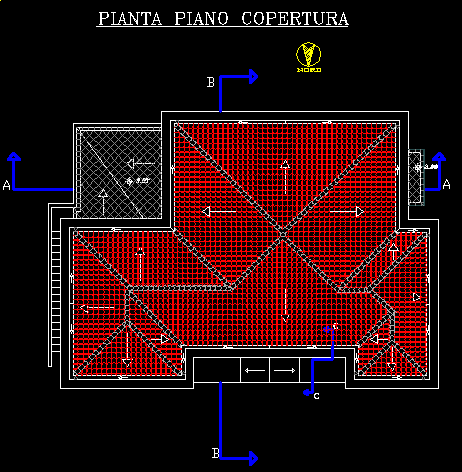 PIANTA COPERTURA VILLA DI PROGETTO - ACIREALE