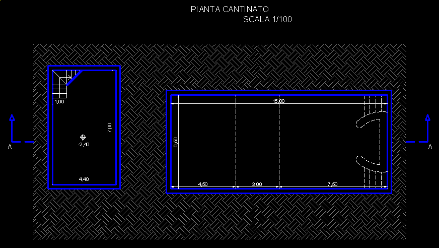 PIANTA CANTINATO PISCINA DI PROGETTO