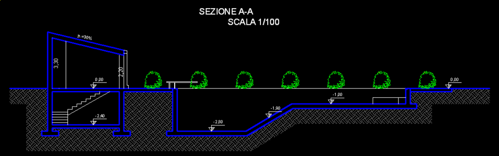 SEZIONE PISCINA DI PROGETTO