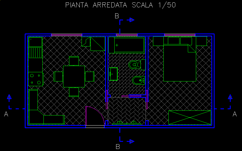 PIANTA APPATAMENTINO ARREDATO DI PROGETTO