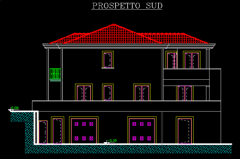 RETRO PROSPETTO VILLA DI PROGETTO - ACIREALE
