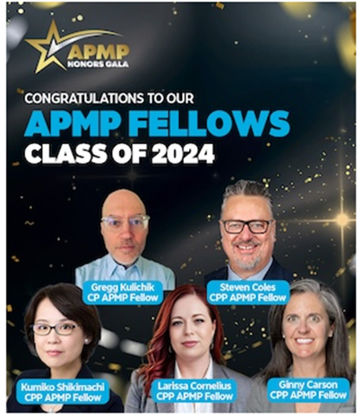 “APMP Fellows Class of 2024”　を弊会代表理事 式町久美子 が日本人として初受賞いたしました。