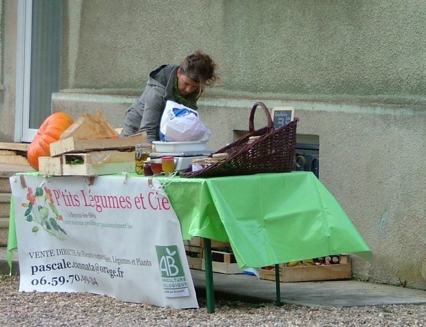 Pascale Cannata et ses légumes