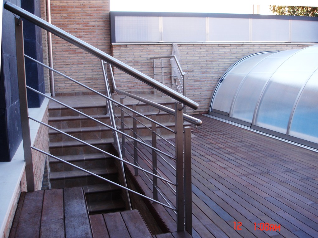 barandilla inox en exterior