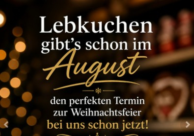 Lebkuchen gibt's schon im August, den perfekten Termin zur Weihnachtsfeier bei uns schon jetzt! 🍪😅