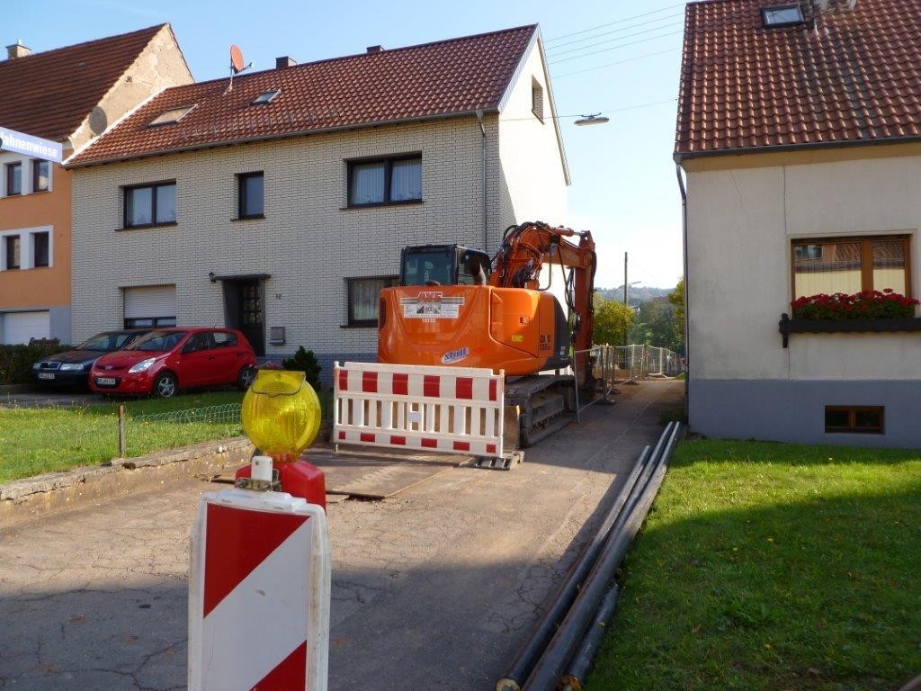 Fürth, Hahnenwies, Tiefbau mit Rohrverlegung