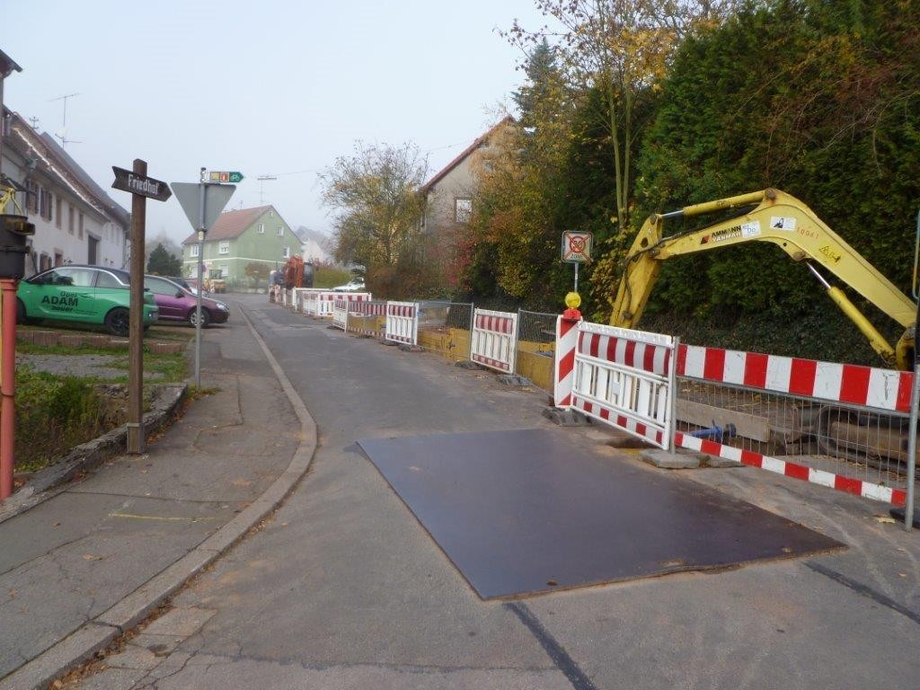 Fürth, Zur Ring, Tiefbau mit Rohrverleging