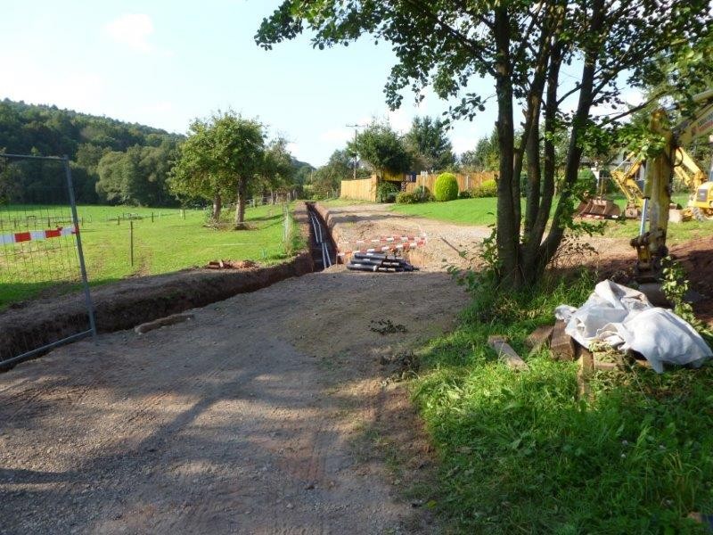 Umgehung Dorfstraße Dörrenbach für Wärmeleitung Biehlerhof