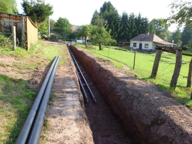 Umgehung Dorfstraße Dörrenbach für Wärmeleitung Biehlerhof