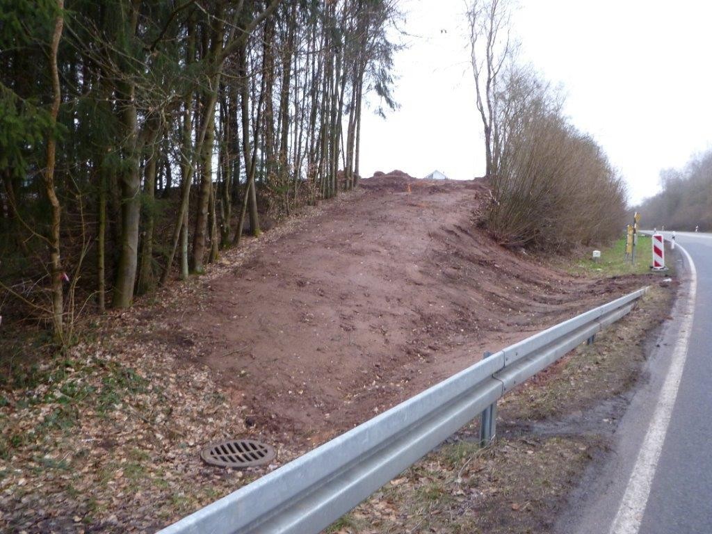 Dörrenbach, Fertigstellung Rohrverlegung neben der B420