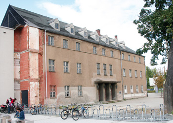 Plauen, Hofer Straße 2, Eingang des ehemaligen König-Albert-Bades vor dem Abriss