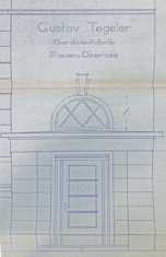 Plauen, Stresemannstraße 48, Planungszeichnung des Eingangsbereiches von 1939