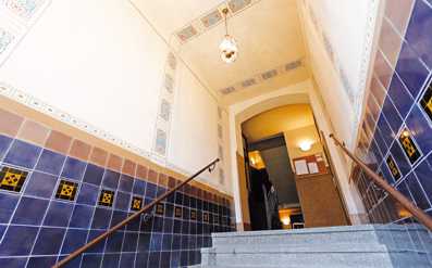 Plauen, Schubertstraße 17, Treppenhausmalerei