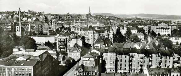 Ziegel- und Karlstraße, Plauen, um 1930