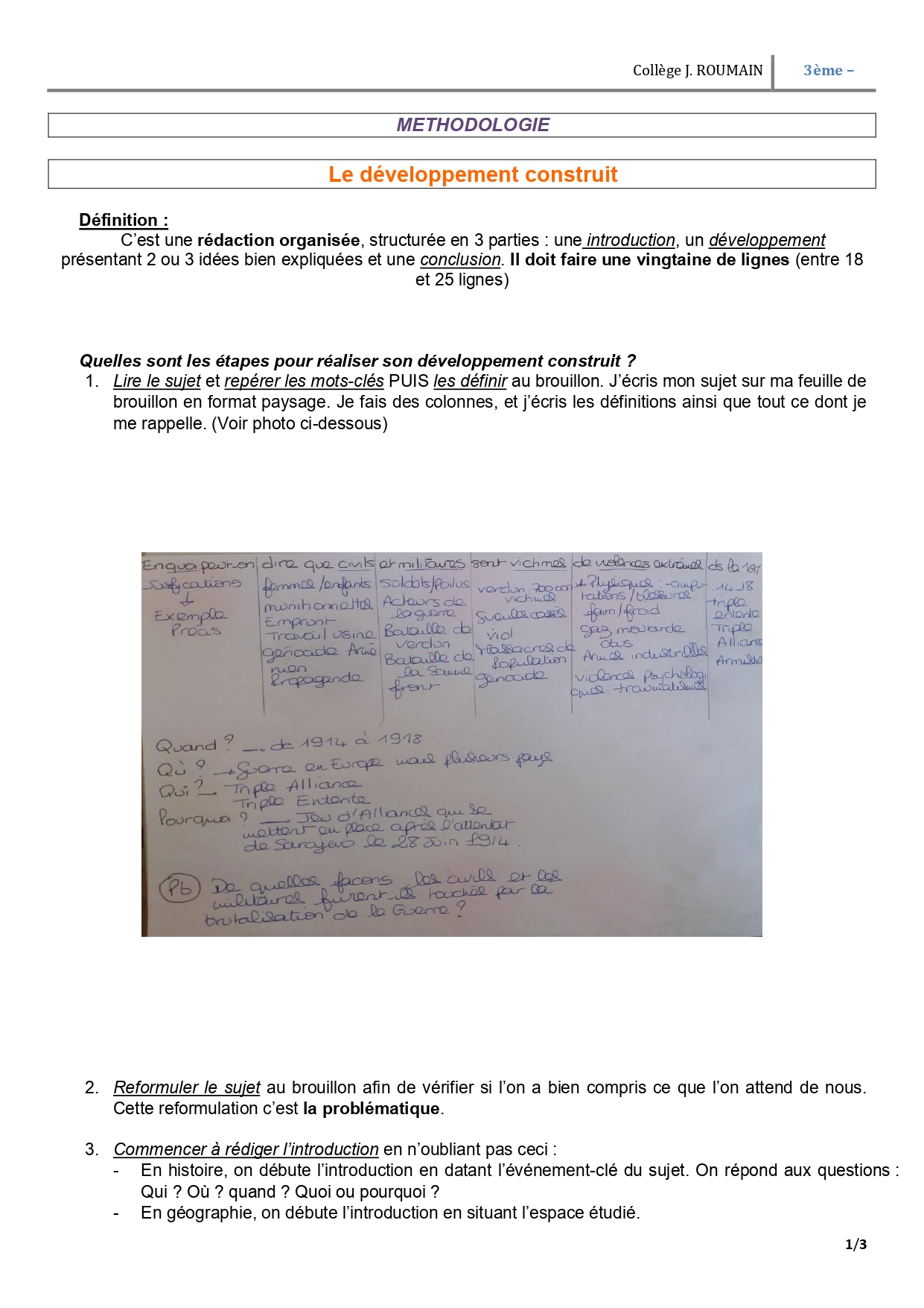 Developpement Construit Sur La Bataille De Verdun lE DEVELOPPEMENT CONSTRUIT - Site d'Histoire et de géographie du collège  Jacques Roumain