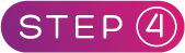 Grafisches Element mit der Aufschrift „STEP 4“ in weißer Schrift auf pink-violettem Hintergrund – symbolisiert den vierten Schritt eines Ablaufs auf juliaandfriends.de.
