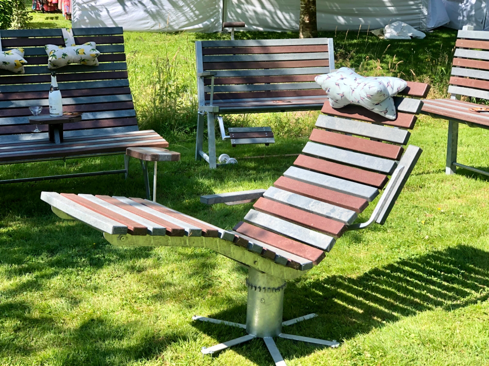 drehbare  Liegebank