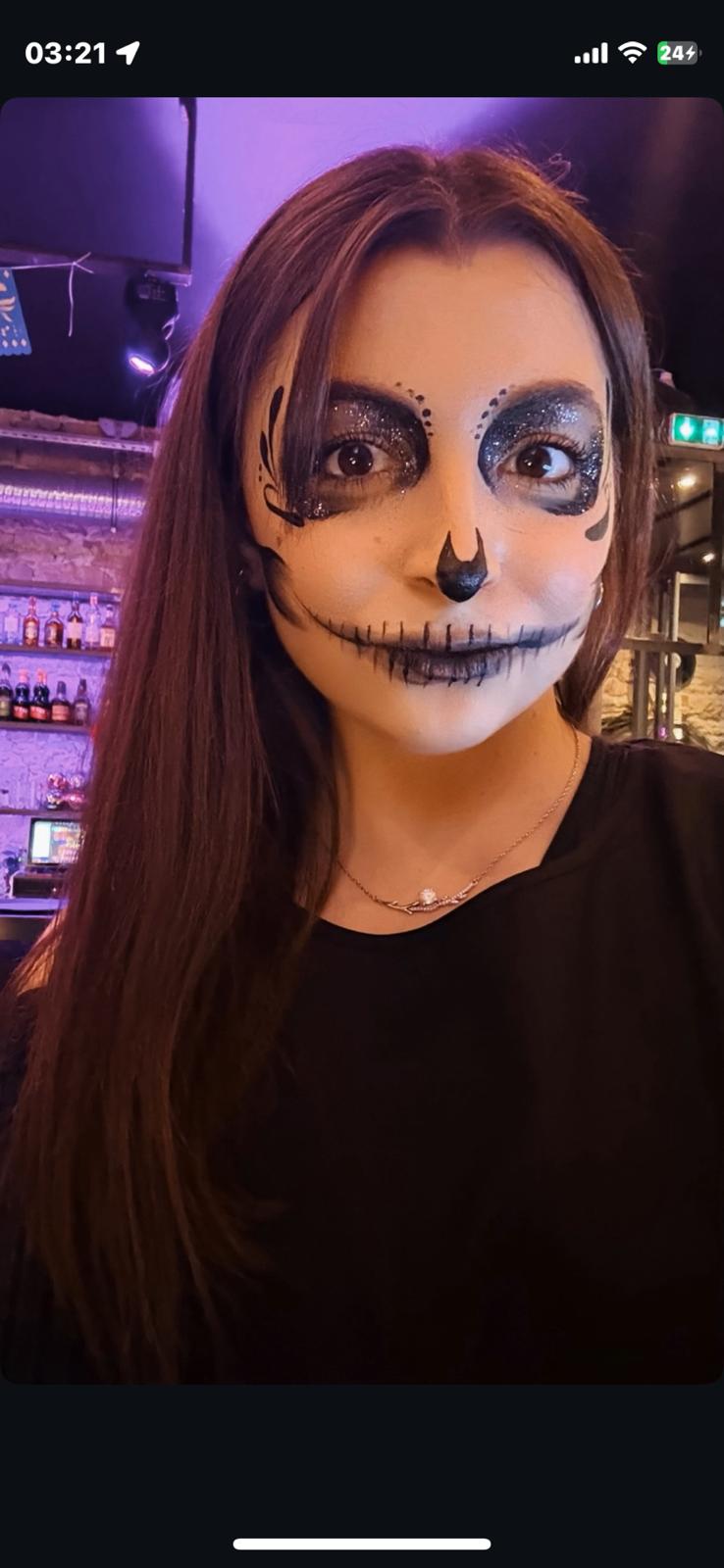 Maquillage santa muerte sexy halloween