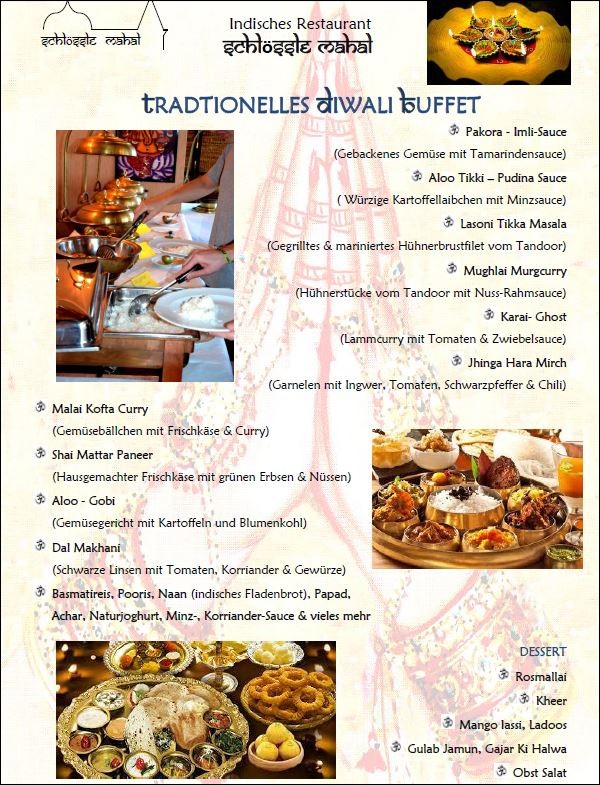 DIWALI - Buffet & Unterhaltung - Samstag, 25. Oktober 2014 ab 18 Uhr