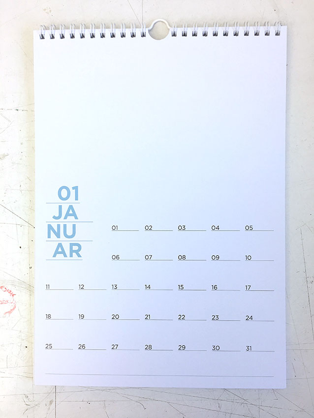 Der immerwährende Kalender - Designkonsorten