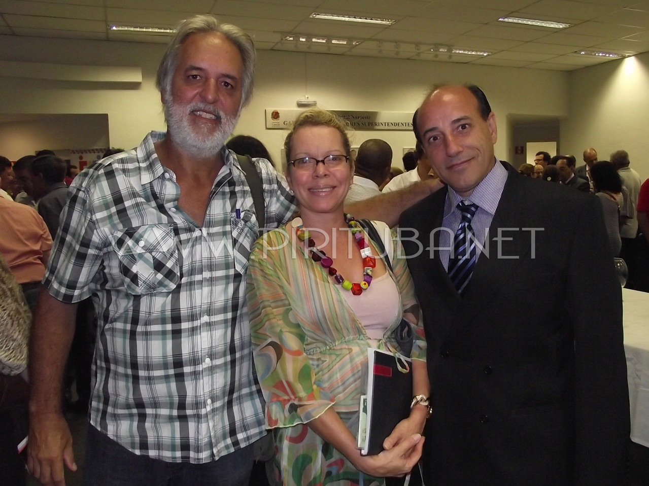 Walter Gonçalves, Beth Bruneto e Mario Stefani do Jaraguá Clube Campestre