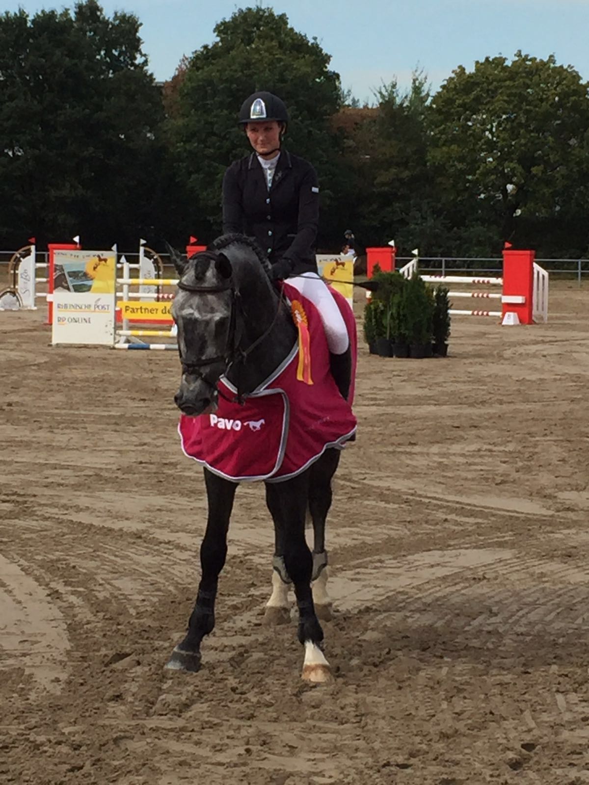 Sieg in der Springpferde L 2016 beim Finale des Pavo Jungpferdecups in Langenfeld