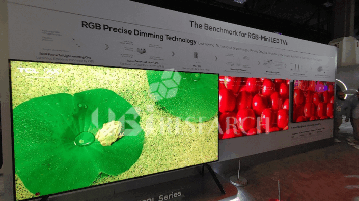 最大9,000ニットの高輝度に対応し、ハイエンドオプションとして位置づけられたTCLのRGB Mini LED TV（出典：TCL）