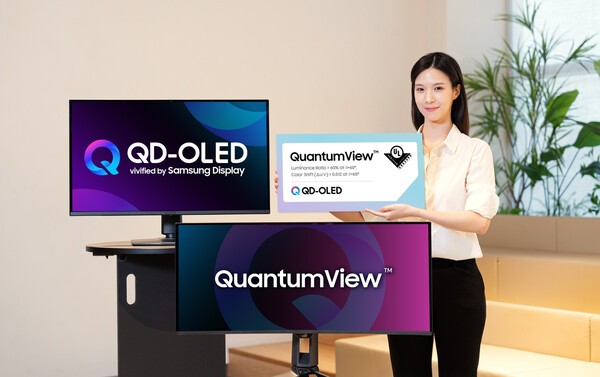 サムスンディスプレイのクォンタムドット（QD）-有機ELがグローバル認証機関の視野角評価を通過し、側面から見ても優れた画質を提供することが分かった。（資料＝サムスンディスプレイ）