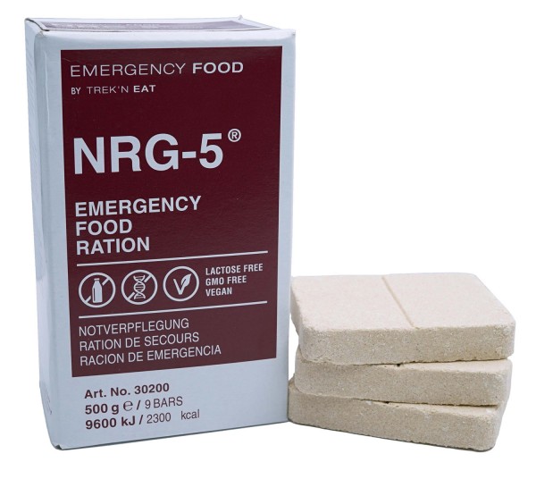 24 Pkg Notverpflegung á 9 Notfall Riegel lange haltbar Emergency Food NRG-5 