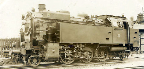 HBE-Lok Nummer 3 (später 75 6678) im Jahre 1936 (Aufnahme: Hubert, Darmstadt)
