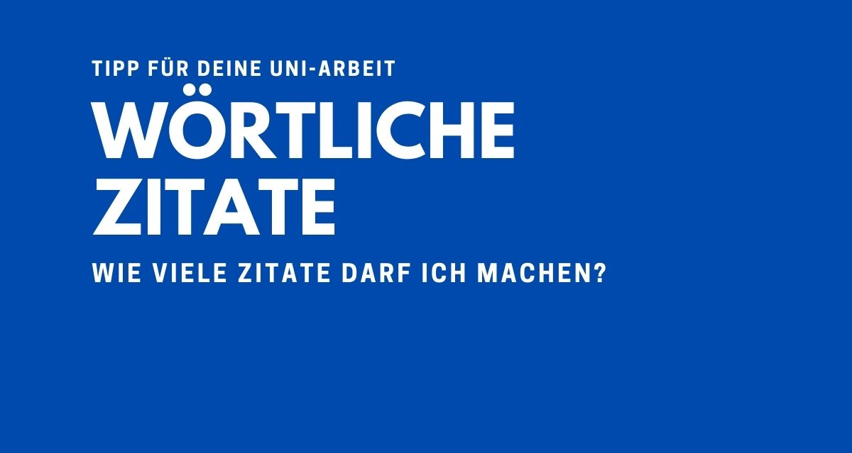 Wie viele wörtliche Zitate darf ich in meiner Masterarbeit verwenden? Schreibwerkstatt
