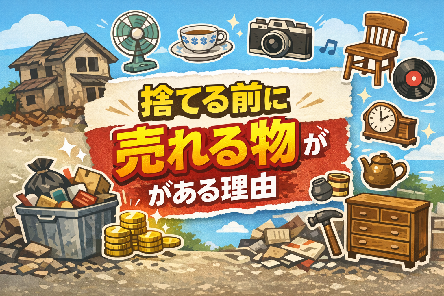 空き家の不用品、捨てる前に「売れる物」がある理由