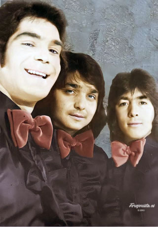 Los Chichos de promoción con su postal del año 1975 Ediciones Fonogram
