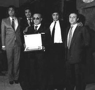 Los Chichos junto a Eduardo G, y J Torregrosa (Madrid 1981)