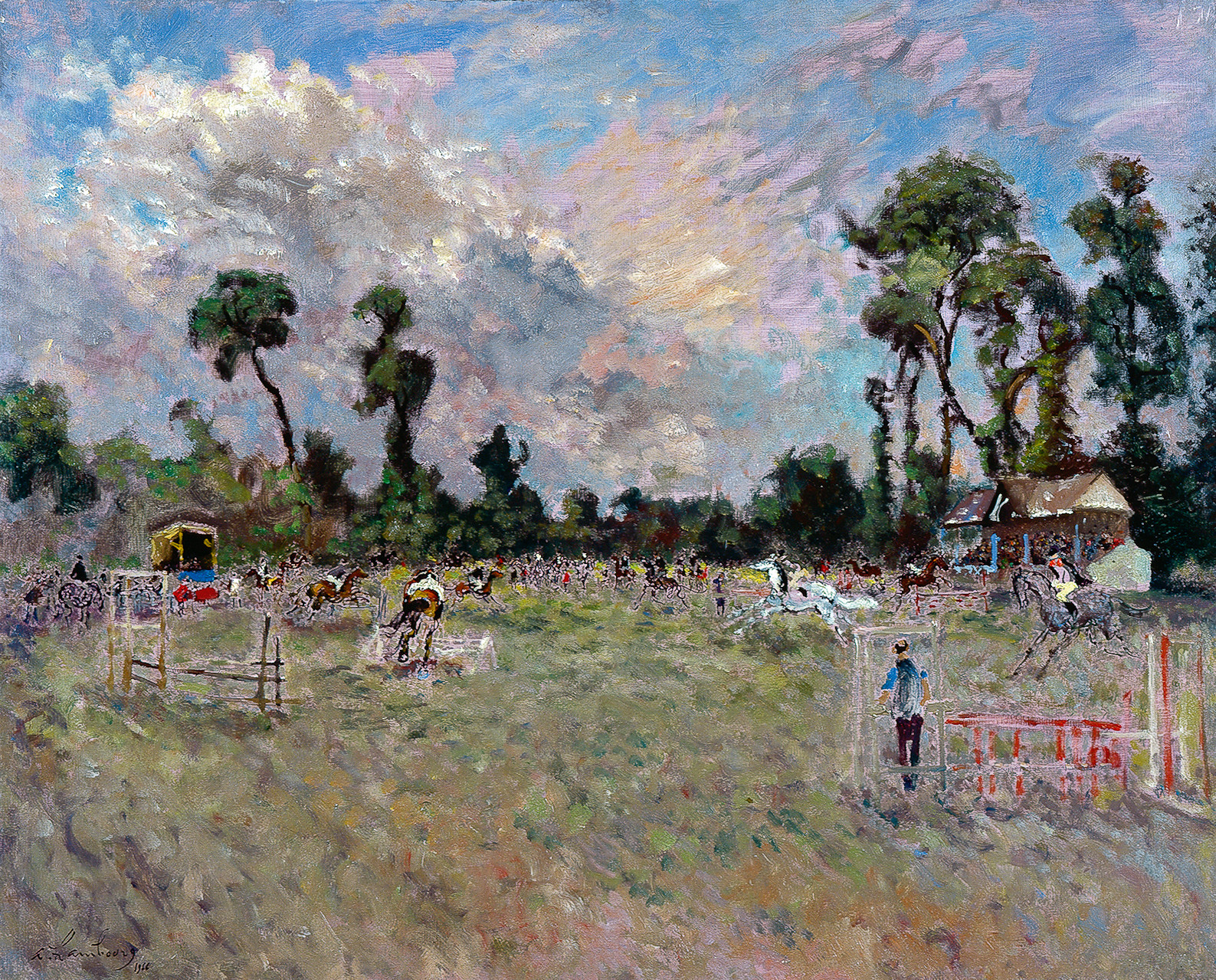 «Le Concours hippique à Honfleur» 1966, 81cmx100cm, EQU27