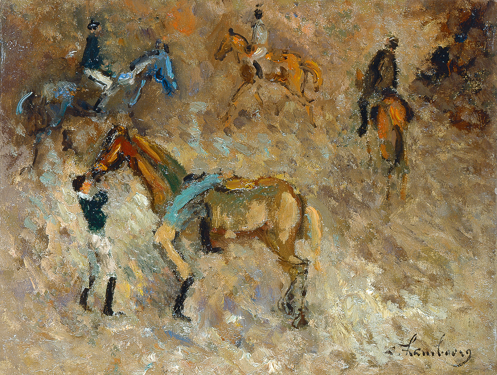 «La reprise au manège» 1968, 27cmx36, EQU60