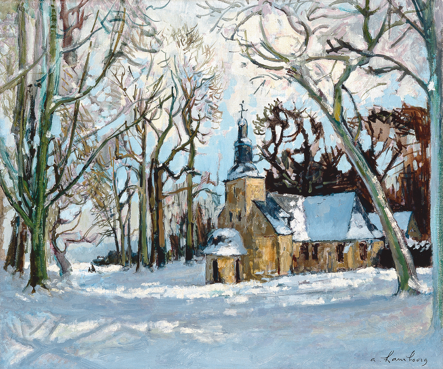 «La neige sur la chapelle de Grâce»1958, HF130