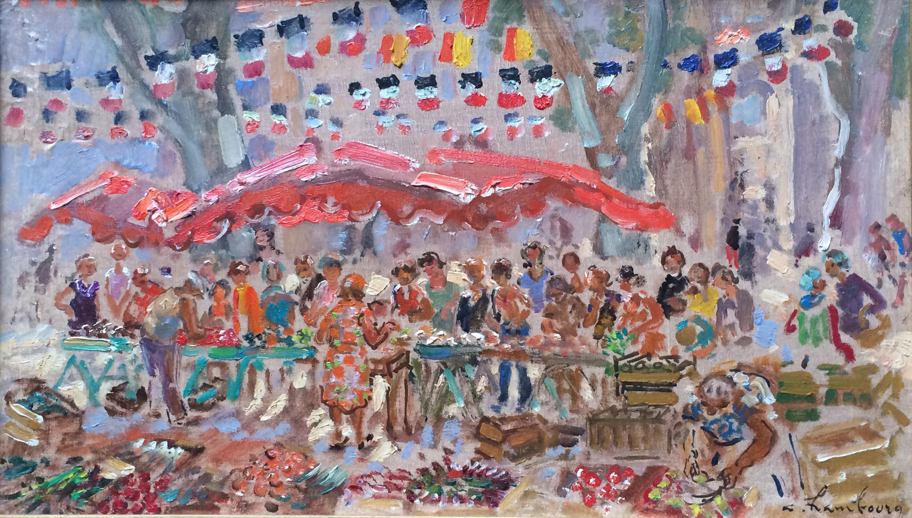 Le matin au Marché  1975 27x46 cm SR21