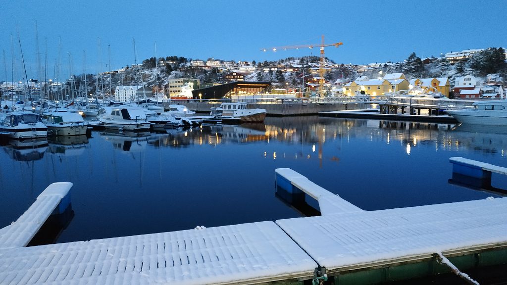 Übernachtungsplatz in Kristiansund,  -4°C