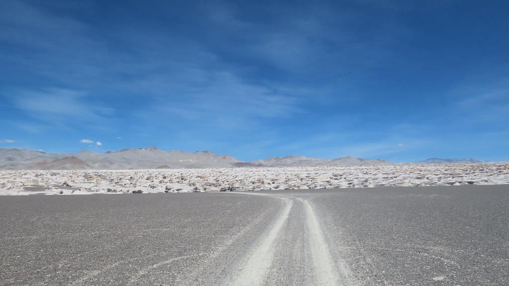 Blick auf Campo de Piedra Pomez